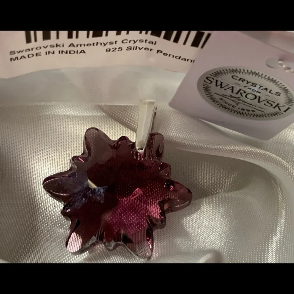 SWAROVSKI Amethyst Crystal Snowflake Pendant